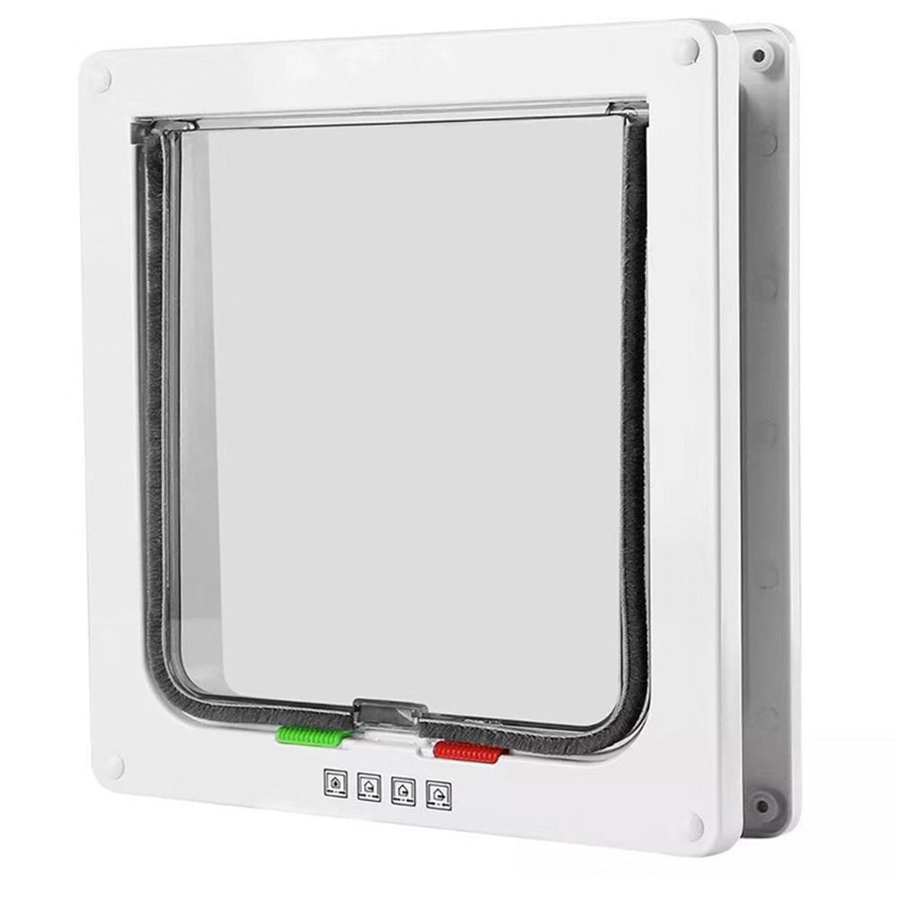 Pets Standard Cat and Small Pet Door,  Magnetic Pet Door Kit White, Weather-Resistant Cat Door for Cats & Doggy（20*19*5cm）