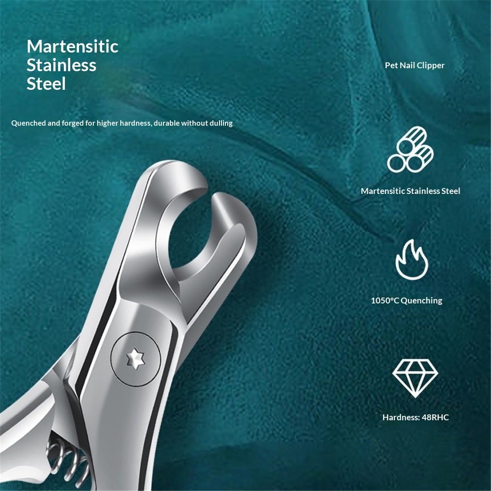 Dog Nail Clippers – Sharp, Durable, All Steel Material, Ergonomic Non-Slip Handle, Safe and Comfortable Trimming, Professional Pet Nail Trimmers for All Dogs Cats
