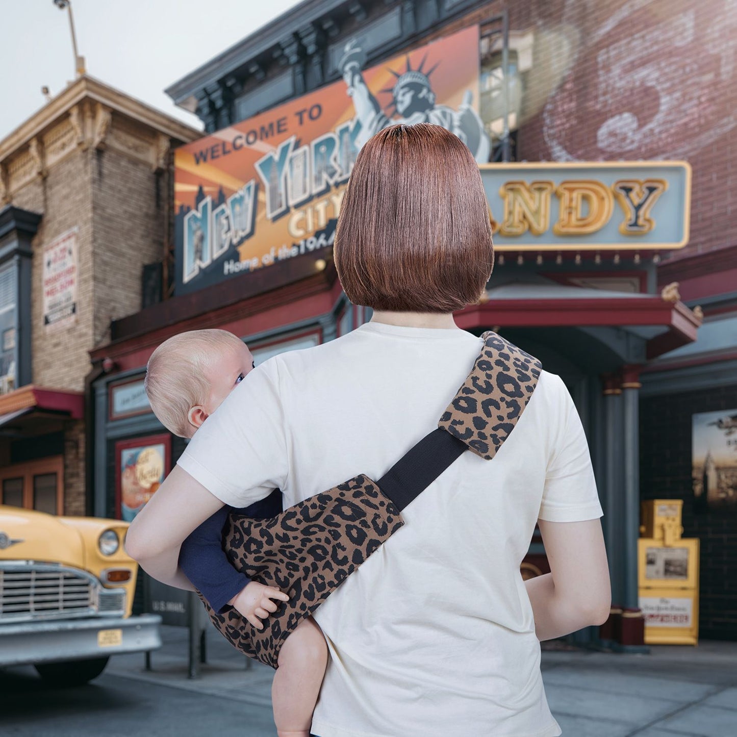 Baby Sling Carrier   Newborn to Toddler Sling Lightweight Baby Carrier Sling with Adjustable Straps Toddler Carrier Wrap for  (Brown Leopard)