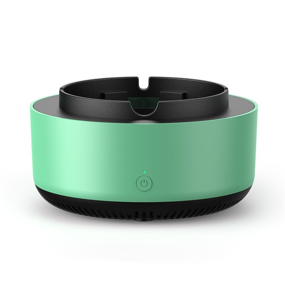 2 in 1 Multifunctional Smokeless Ashtray,Air Purifier Ashtray with Filter, Purifier Ashtrays for Cigarettes Car Indoor (Green)