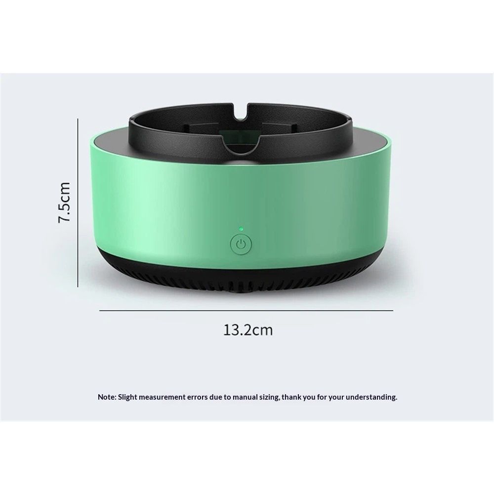 2 in 1 Multifunctional Smokeless Ashtray,Air Purifier Ashtray with Filter, Purifier Ashtrays for Cigarettes Car Indoor (Green)