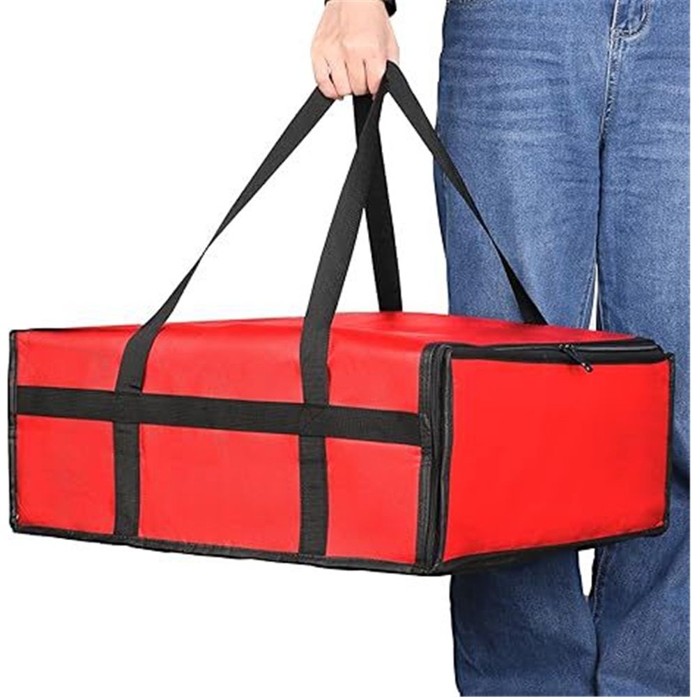 50*50*20.5cm RED Pizza Carrier Insulated Bags Large for Deliveries, Insulated Pizza Carrier Delivery Bag Food Bag for Personal and Professional Use