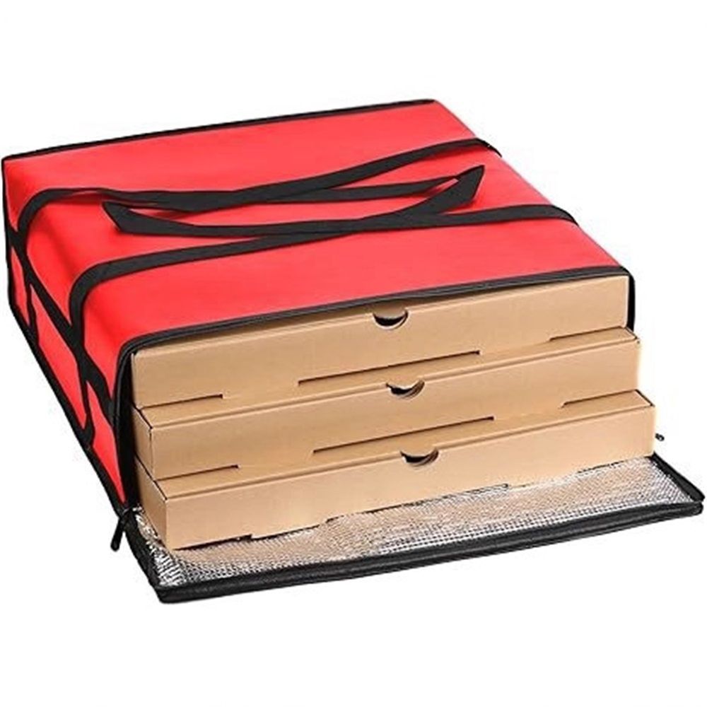 50*50*20.5cm RED Pizza Carrier Insulated Bags Large for Deliveries, Insulated Pizza Carrier Delivery Bag Food Bag for Personal and Professional Use