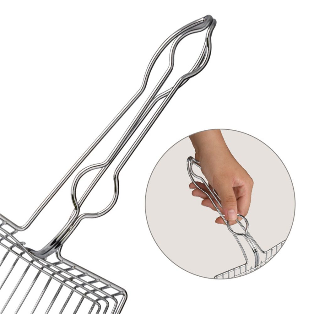 Cat Litter Scoop - Extra Large Heavy Duty Metal Kitty Litter Scoop, Premium Stainless Steel Cat Poop Scooper, Durable Sifting Shovel with Long Handle for Easy Cleanup, Best cat scooper for litter box