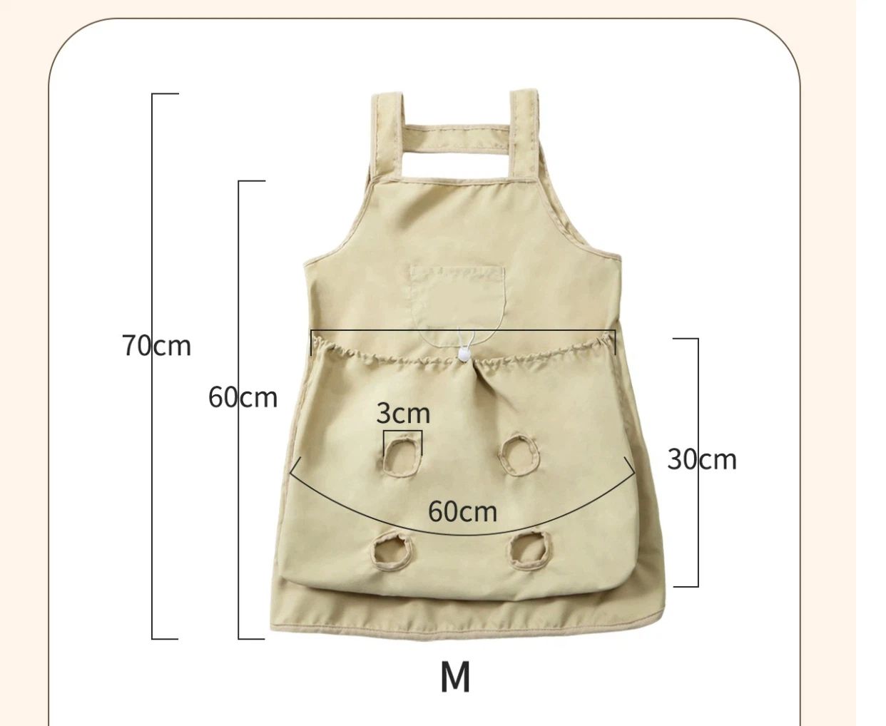 Adjustable Cat Apron Carrier with Holes Pet Carrier Sleeping Bag Pet Carrier Sling Cat Carrier Bag Cat Carrier Pouch for Small Sized Animals（M）