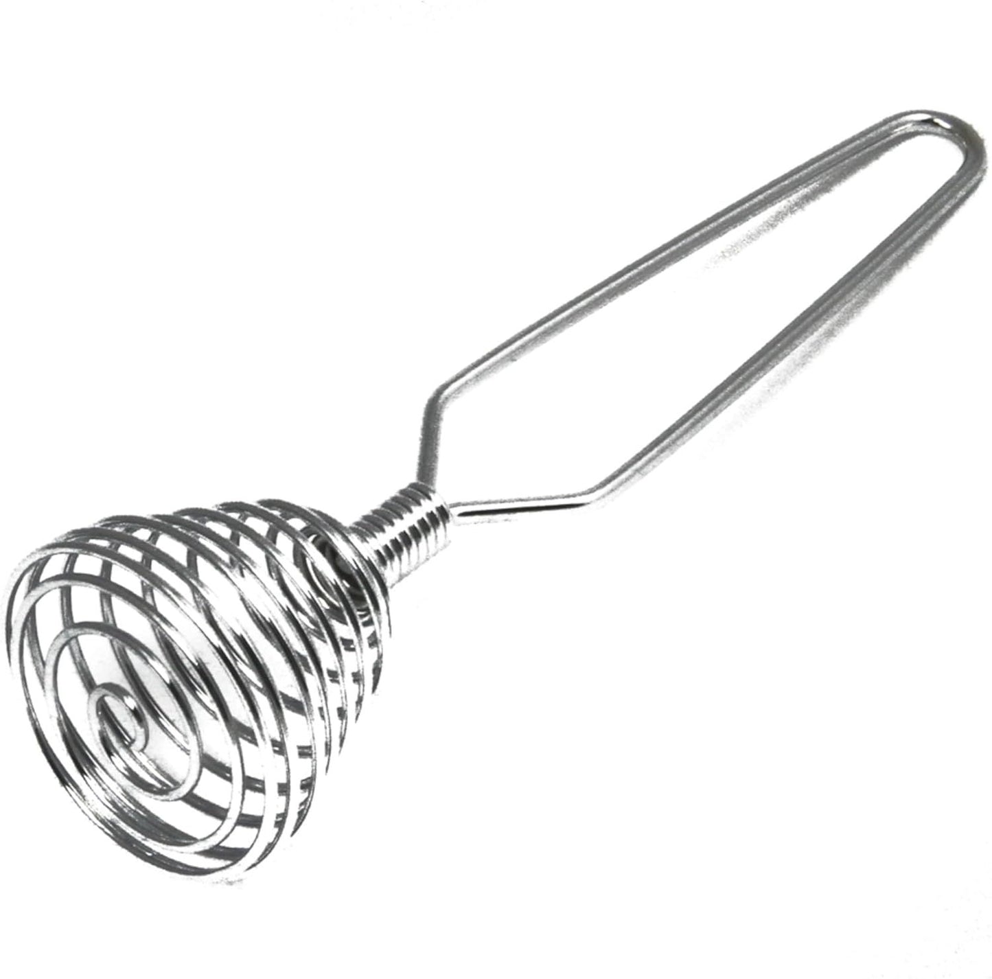 2pcs Mini French Spring Whisk, Silver Stainless Steel Spring Coil Whisk, Hand Eggbeater Egg Mixer Whisk Blender Stirring Beater