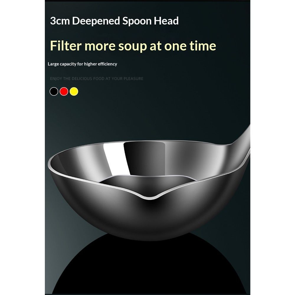 Oil Separating Stainless Steel Soup Ladle/Grease Trap Long Spoon/Fat Separator Serving Spoon/Healthy Lifestyle/Kitchen Accessory