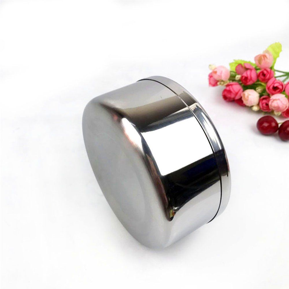 2pcs Silver Metal Ashtray with a Lid for Cigarettes - Windproof Outdoor Ashtrays Can Patio Outdoor Indoor Decorative Fancy Ash Tray
