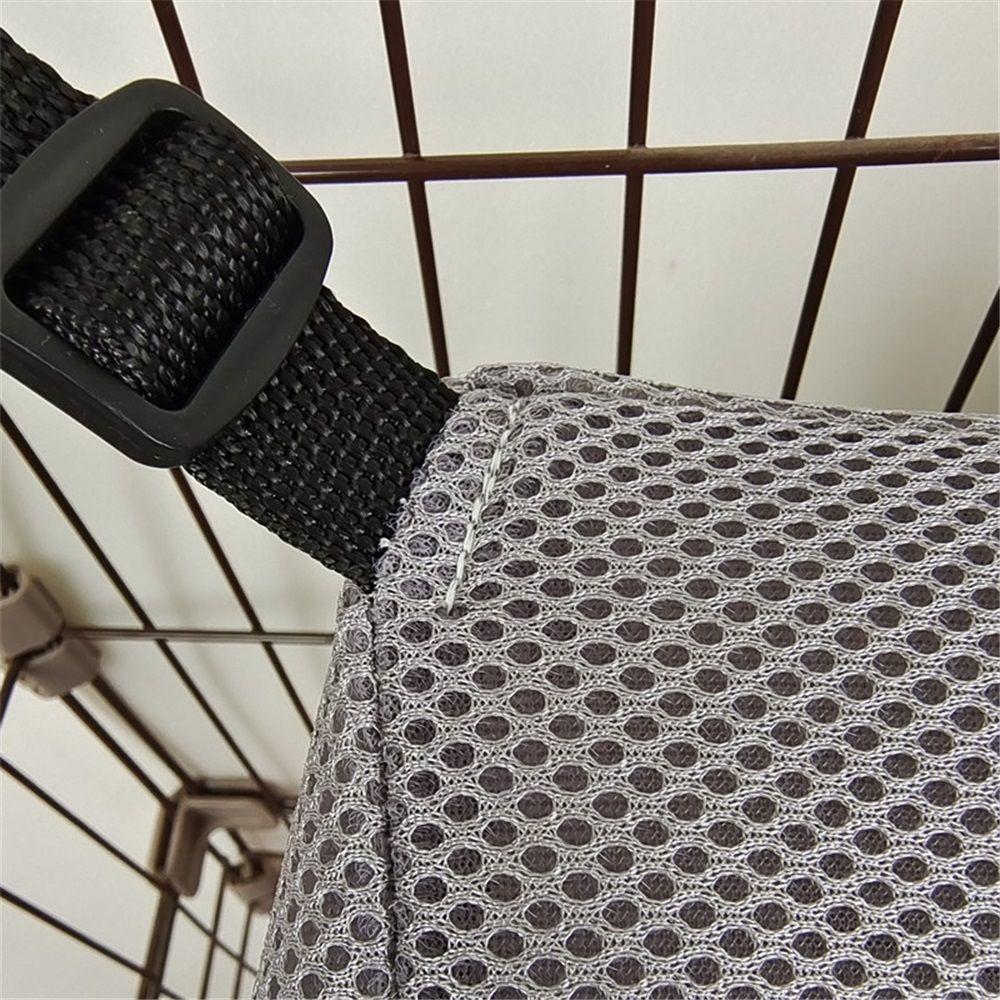 Cat cage hammock with ball, adjustable soft pet bed set for hanging, suitable for cats, ferrets, puppies, rabbits or small pets, indoor pets, suitable for all seasons（grey S）