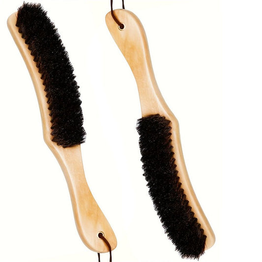 2pcs Hat Brush - Clean Western Cowboy Hat,  Hat & Baseball Cap, Horsehair Bristle Garment Brush Remove Cat Hair Dust for Suits, Suede, Cashmere,
