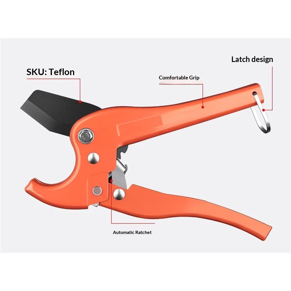 PVC Pipe Cutter, Ratcheting PVC Pipe Cutter Tool, Pipe Cutters PVC, PVC Pipe Shears, PVC Cutter, Plastic Pipe Cutter, PEX Pipe Cutter, PVC Cutter Tool, PVC Ratchet Cutter（42mm）