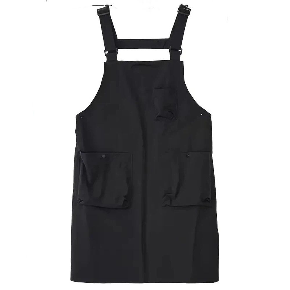Vest apron 3 pockets,  apron, cafe restaurant work clothes, barbecue barber Tower Velvet vest  apron（black）