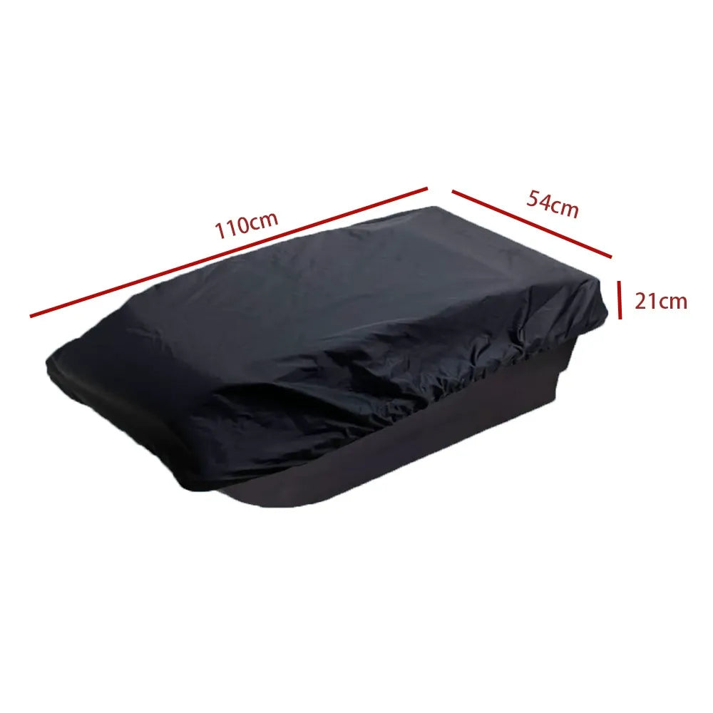 Oxford Cloth Ice Fishing Jet Sled Cover Ice Fishing Gear Accessories Waterproof Sun-Protection Sled Travel Cover for Outdoor Activities Winter Camping Hunting（420D：110*54*21cm black）