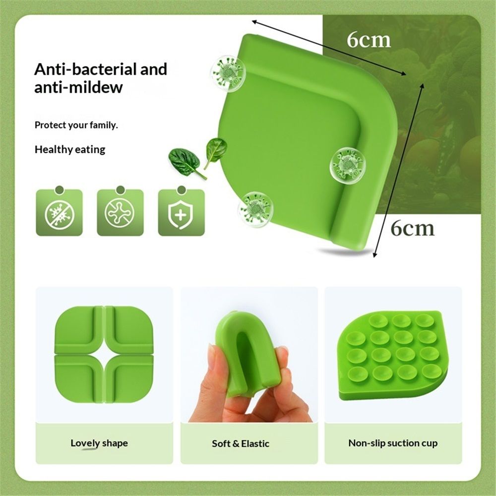 2 set Silicone Non-Slip Feet for Cutting board, Preventing Cutting Injuries in the Kitchen Chopping Boards Feet for Kitchen Safe, Warm Gifts for Kitchen & Home Protector (Green)