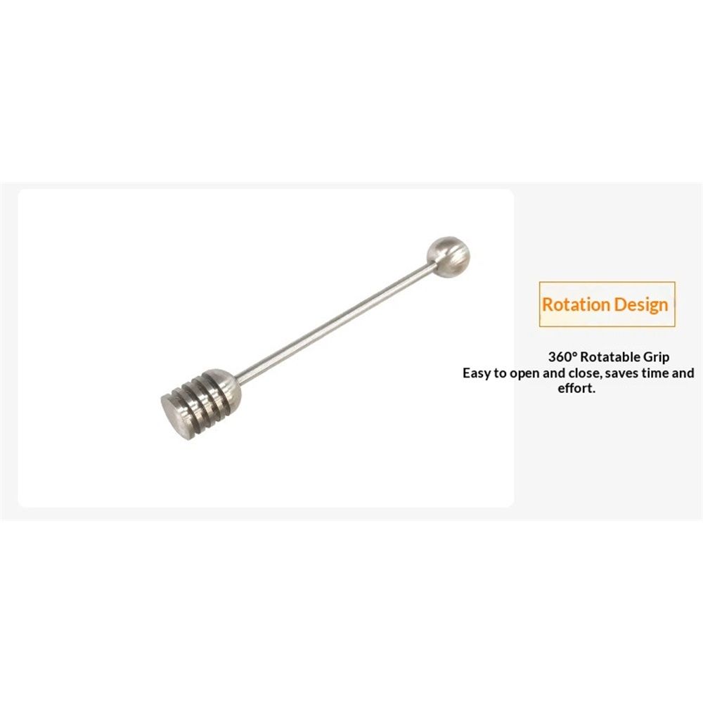 6.4 Inch Honey Dippers Stick, 2pcs Removable Syrup Dippers Stick, 304 Stainless Steel Honeycomb Stick Spoon Stirrer Server for Honey Pot Jar Containers, Silver + Gold