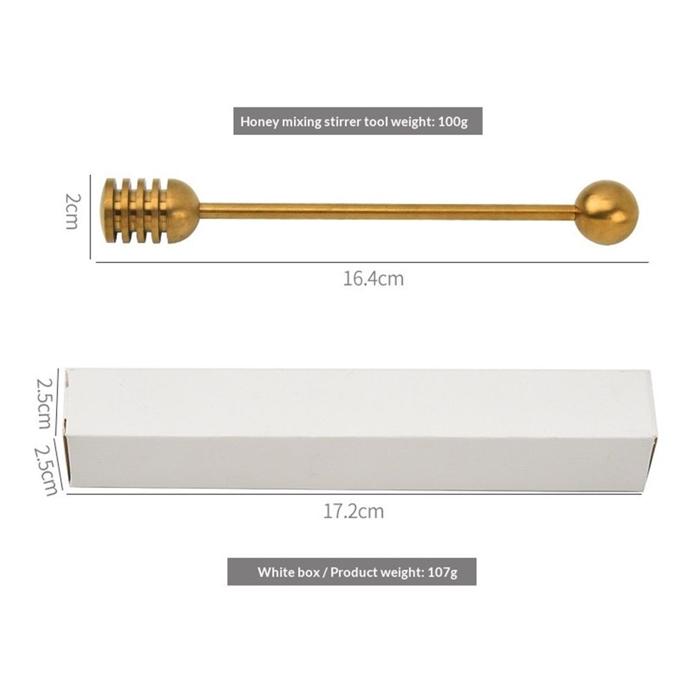 6.4 Inch Honey Dippers Stick, 2pcs Removable Syrup Dippers Stick, 304 Stainless Steel Honeycomb Stick Spoon Stirrer Server for Honey Pot Jar Containers, Silver + Gold
