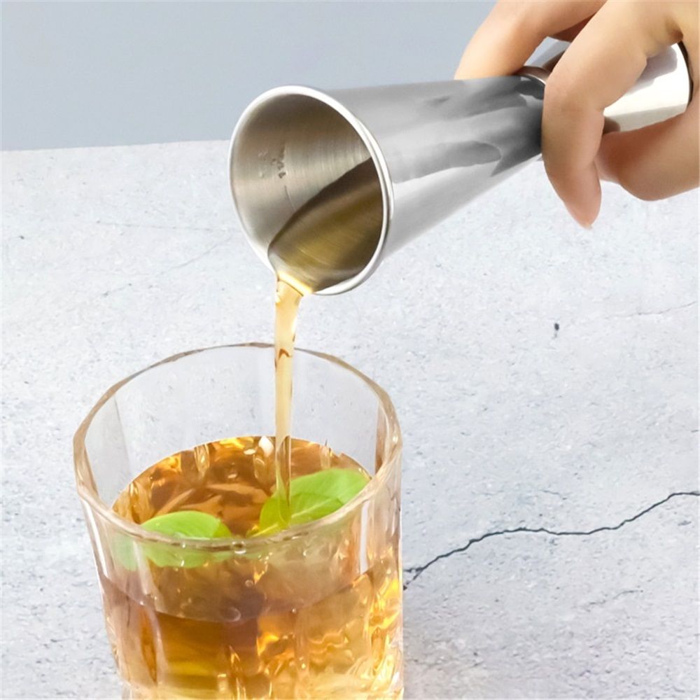 4-Piece Dual-Sided Bartending Jigger Set - 1oz & 2oz Measured Markings, Stainless Steel, Food-Grade Cocktail Measuring Tool for Professional & Home Bars