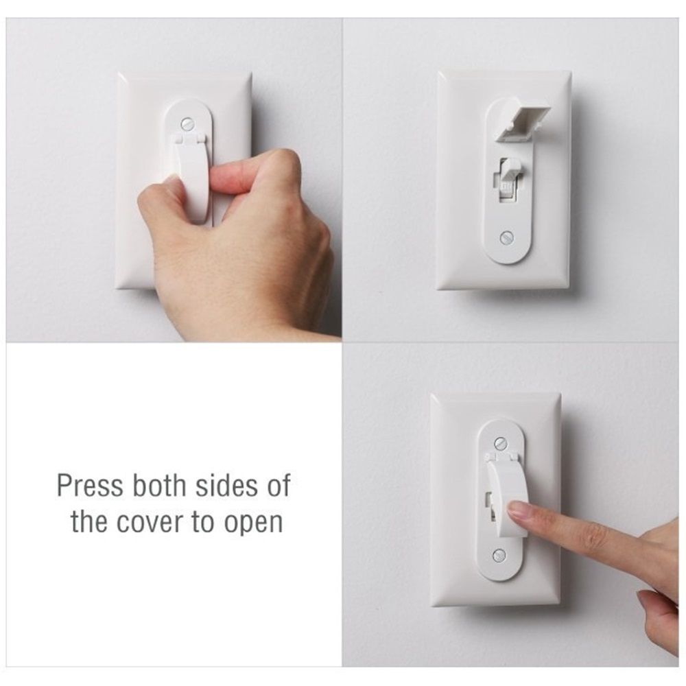 4 pack Wall Switch Guard, Child Proof Light Switch Cover Guard | Toggle Style | Light Switch Protection | Keep Toggle Switch in On or Off Position | White（Excluding screws）