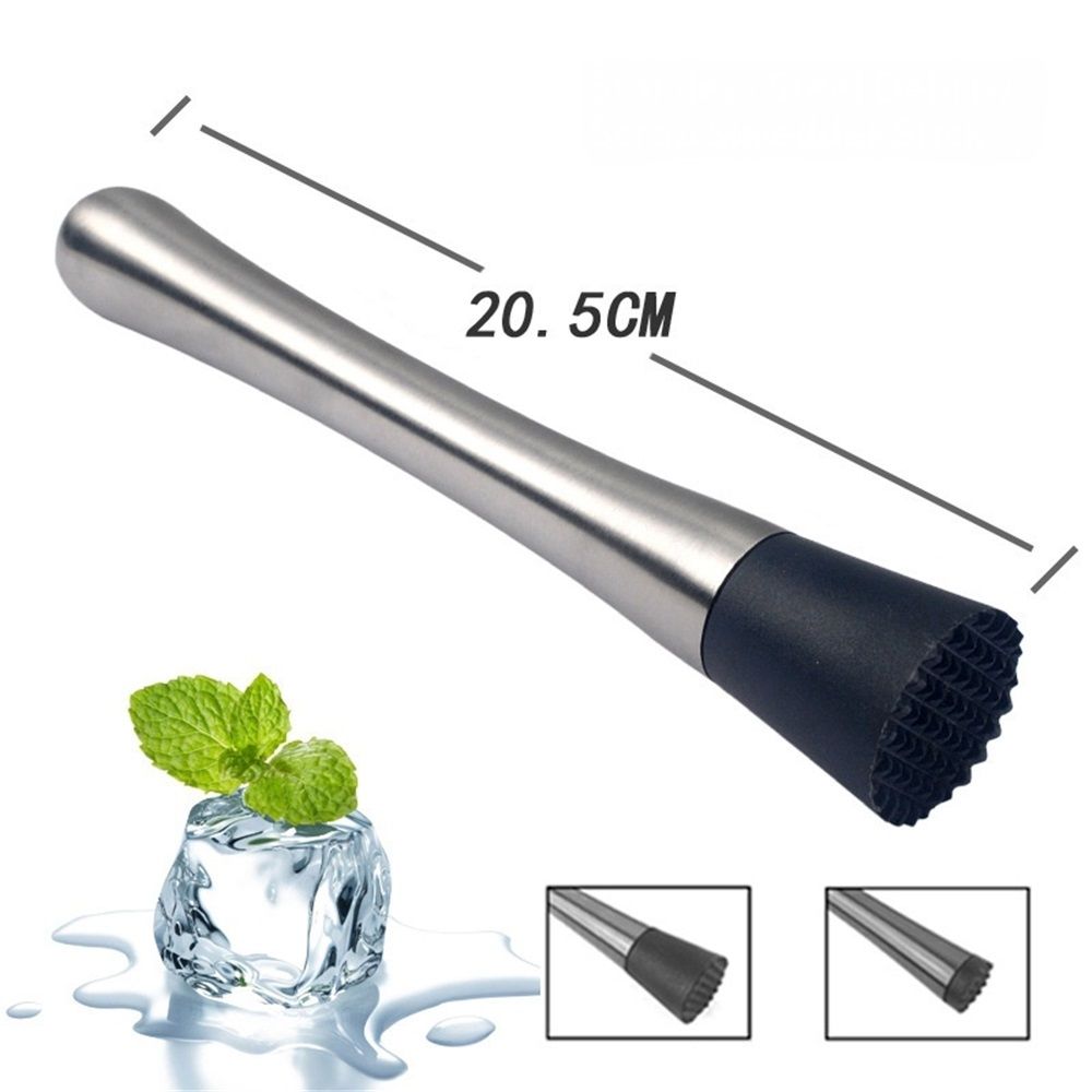 2 pack 8 Inch Stainless Steel Muddler for Cocktails, Long Handle Durable Material, Bar Tool for Making Mojito and Fruit Drinks