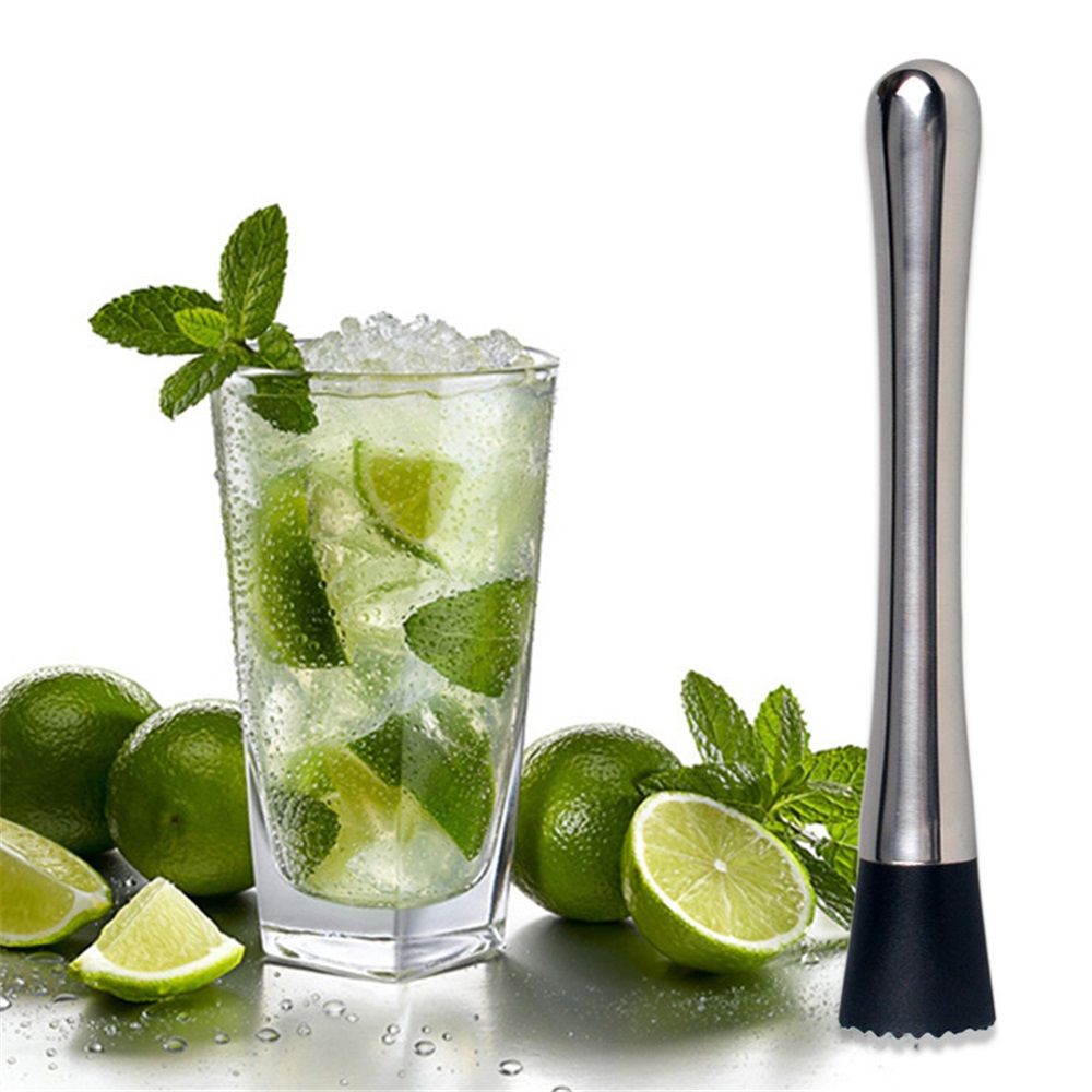 2 pack 8 Inch Stainless Steel Muddler for Cocktails, Long Handle Durable Material, Bar Tool for Making Mojito and Fruit Drinks