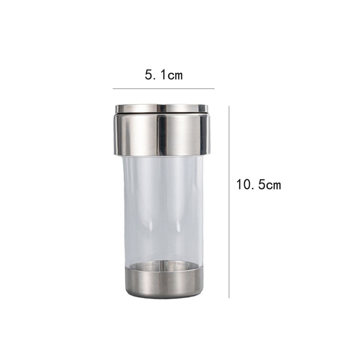 2 pack Mesh Shaker or Salt Shaker, Stainless Steel Salt Dispenser, Clear Acrylic Seasoning Fine Mesh Shaker with Rotating Cover, 4.23 Ounces (120 Milliliter)