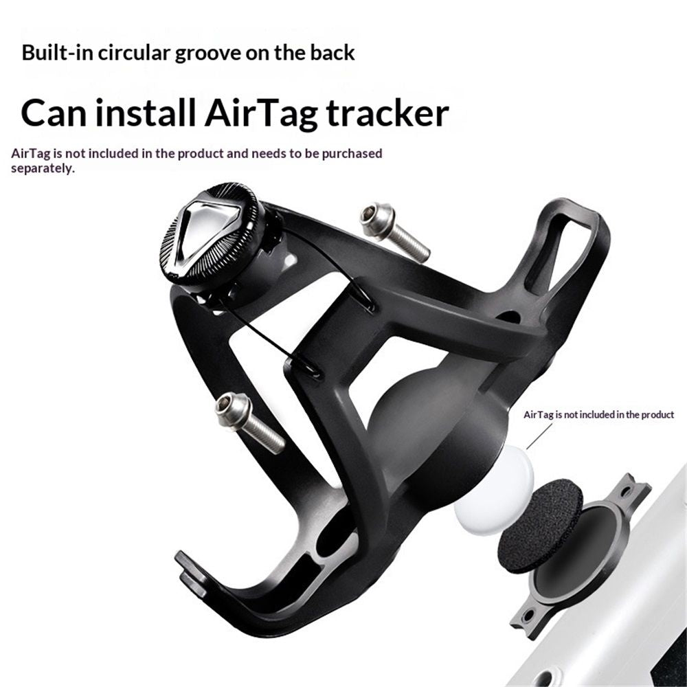 Any Bottle Cage, Bike Water Bottle Holder - Fits Any Bottle, Container, Speaker, Bicycle Bottle Holder for Frame or Handlebar（Does not include tracker）