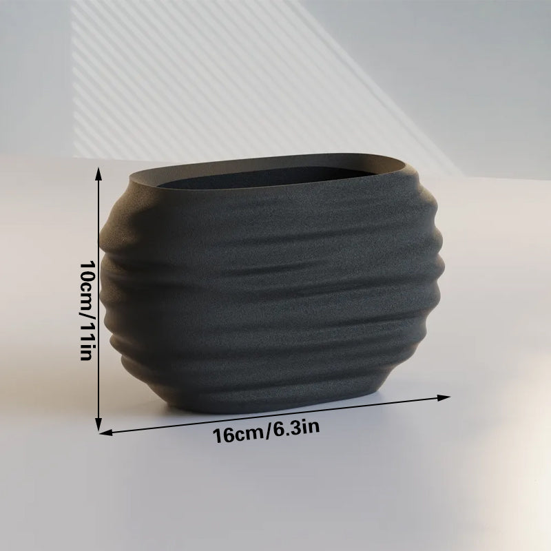 3D Printed Modern Pen Holder and Brush Cup - Black