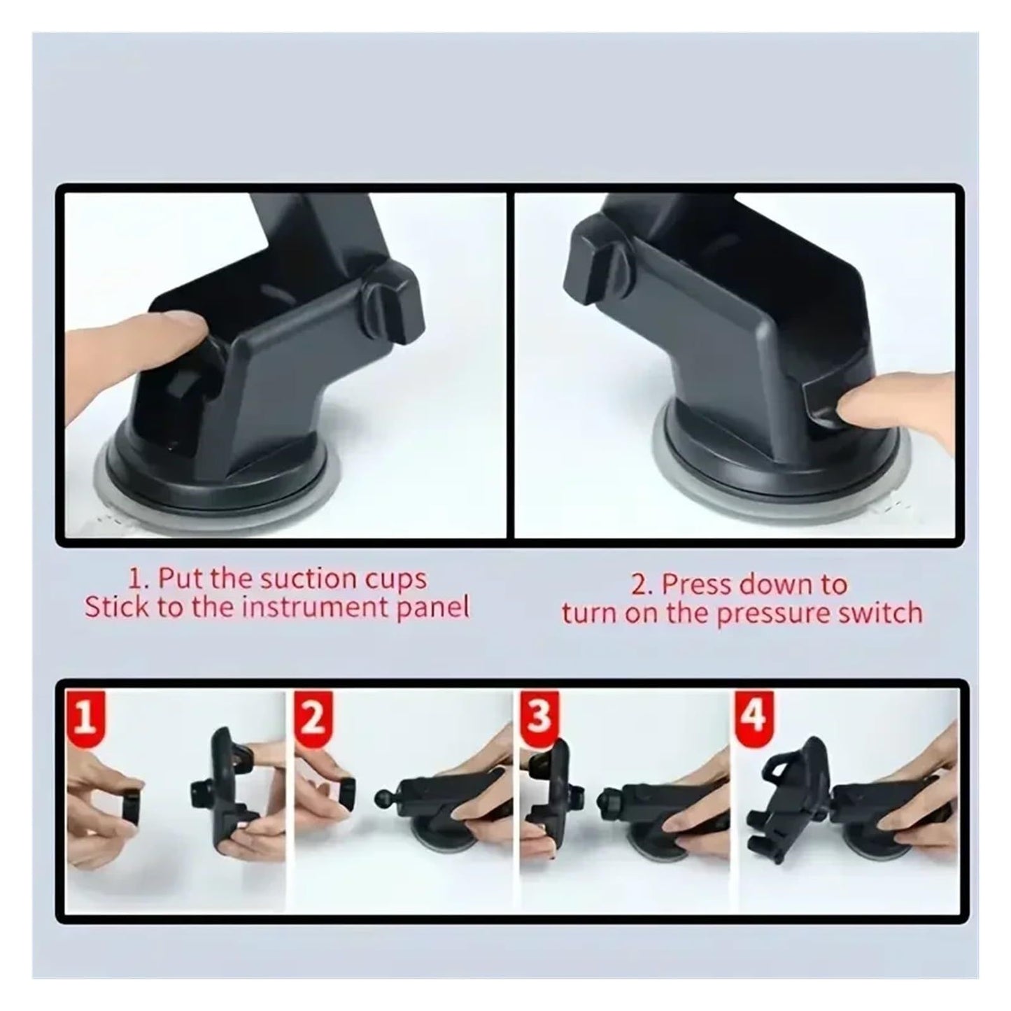 Black car phone holder suction cup phone holder car suitable for phone holder (suction cup type)