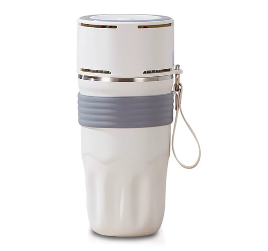 USB Heated & Cooling Smart Cup, Fast Cooling 0–10°C & Heating Up to 50°C, Portable Thermostatic Cold & Hot Cup, Car Office Travel Use, USB Powered Beverage Cooler & Warmer, Works with Power Bank & Car Charger,Grey