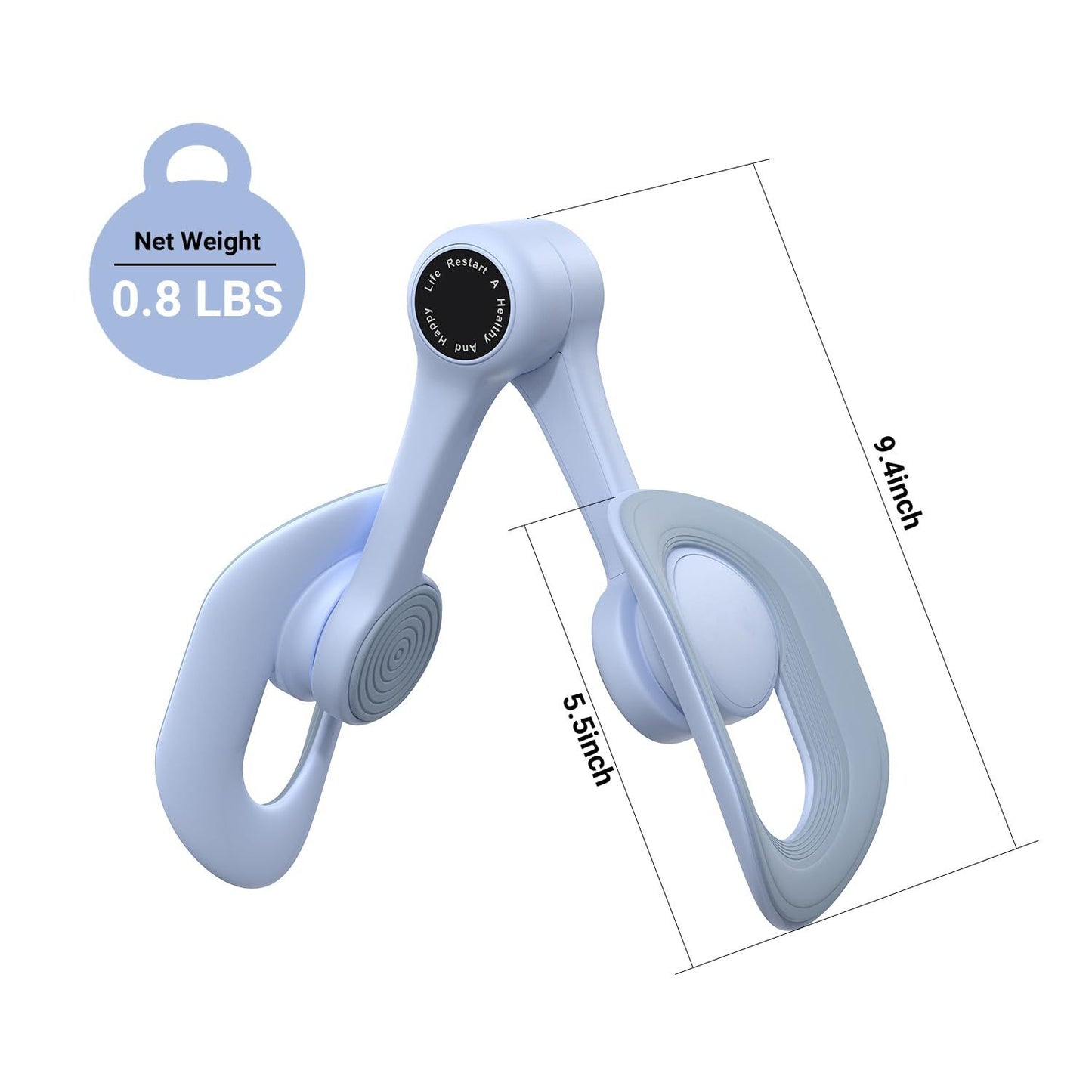 Blue Thigh Trainer for Women, Multi-Function Pelvic Floor Exercise Equipment with Digital Display, Timer, Counter & Calorie Tracking, Inner Thigh Exerciser for Hip, Leg and Butt Toning