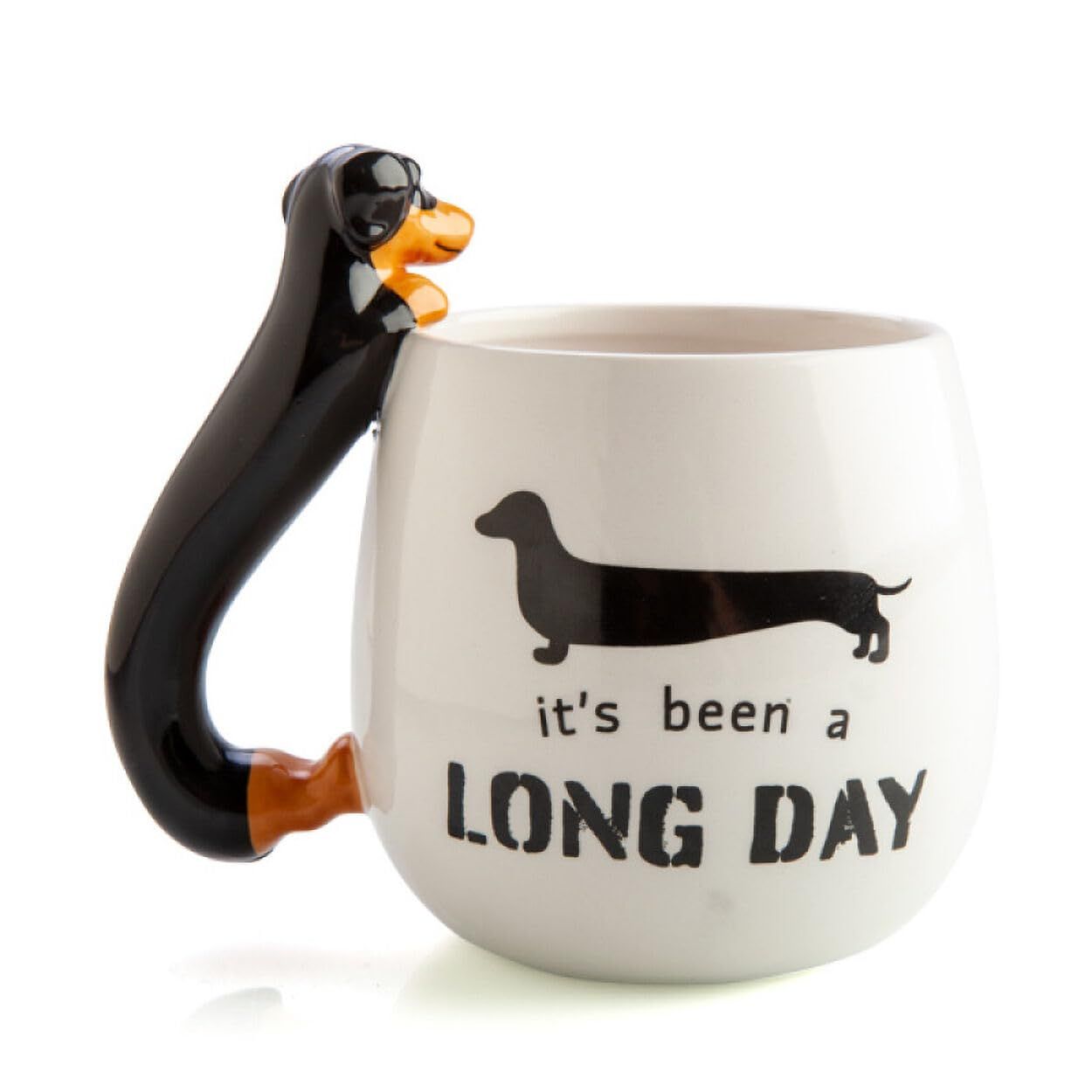 A 3D ceramic coffee cup with a novel dog head, a creatively hand-painted animal face tea cup, and a cute dog shaped drinking cup are ideal gifts for pet lovers to decorate their home kitchens