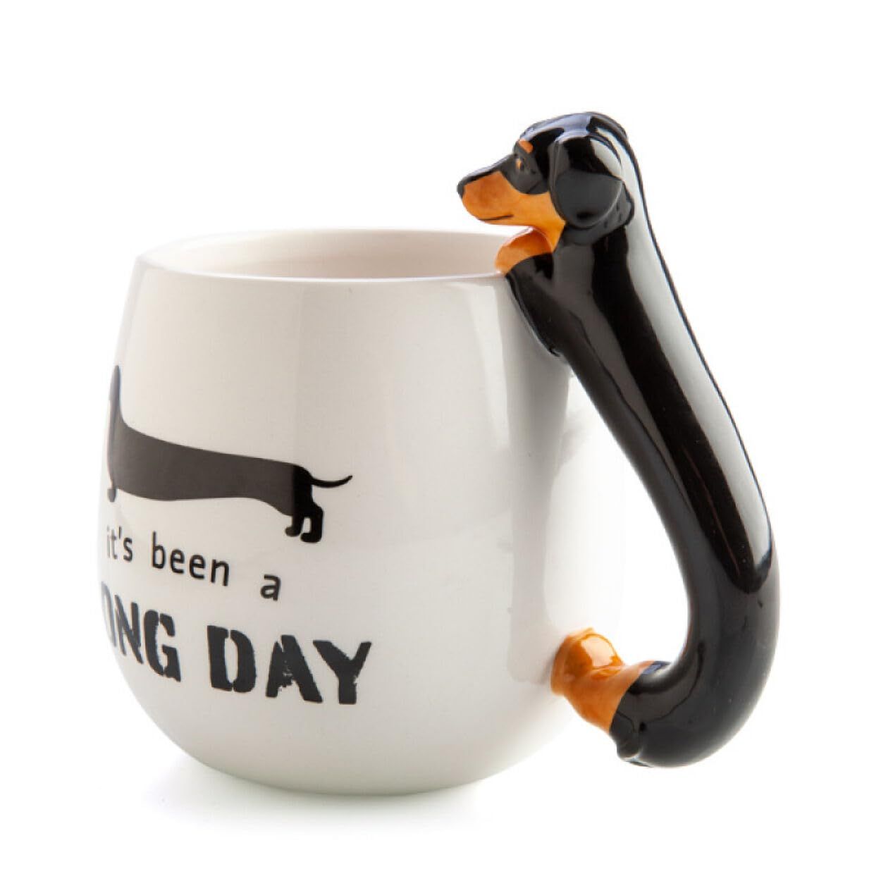 A 3D ceramic coffee cup with a novel dog head, a creatively hand-painted animal face tea cup, and a cute dog shaped drinking cup are ideal gifts for pet lovers to decorate their home kitchens