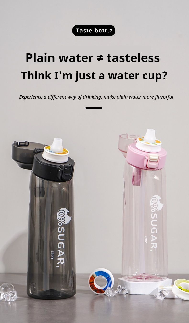 0 Sugar 0 Calorie Scented Water Bottle Transparent black
