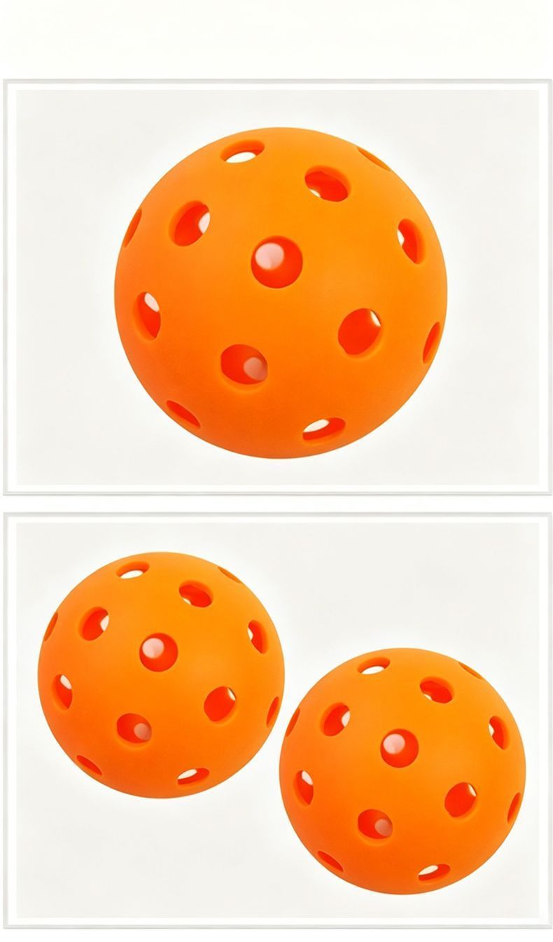 15-Pack 74mm Orange Pickleballs 40-Holes