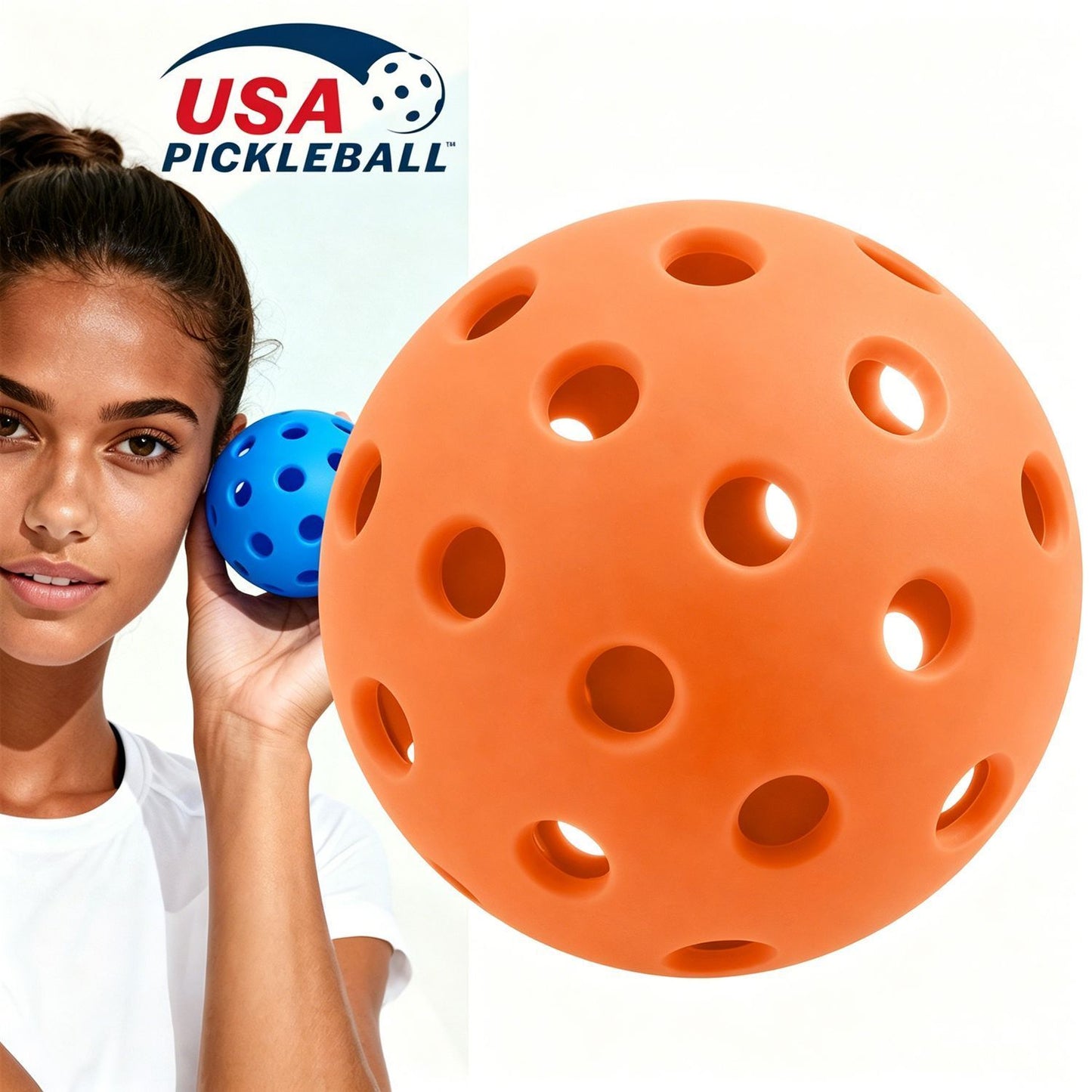 15-Pack 74mm Yellow Pickleballs 40-Holes