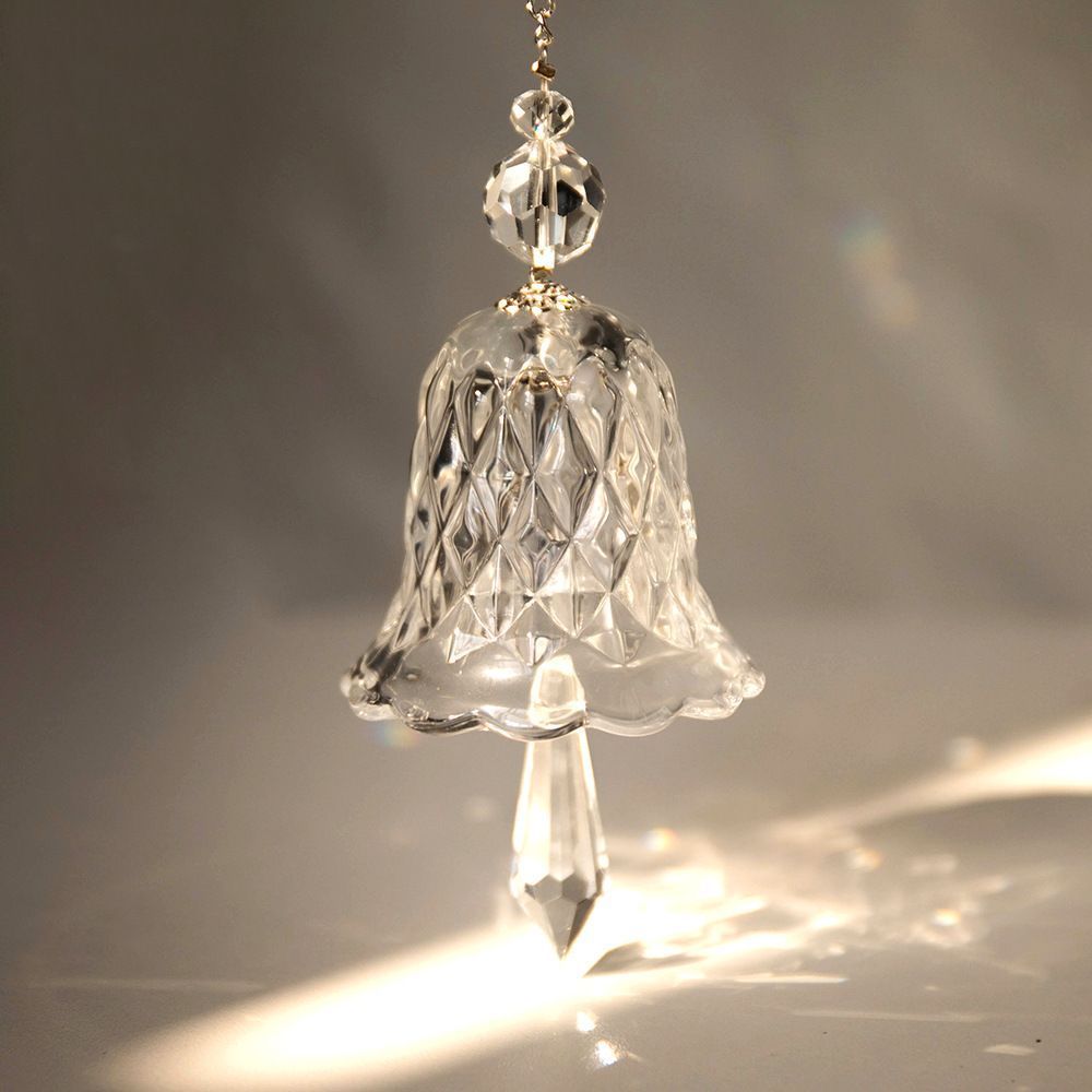 2Pcs Mixed Colorful & Transparent Crystal Glass Wind Chimes