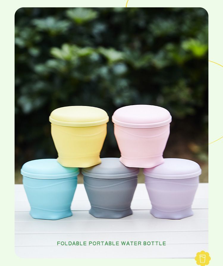4Pcs Portable Folding Outdoor Water Cup - grey