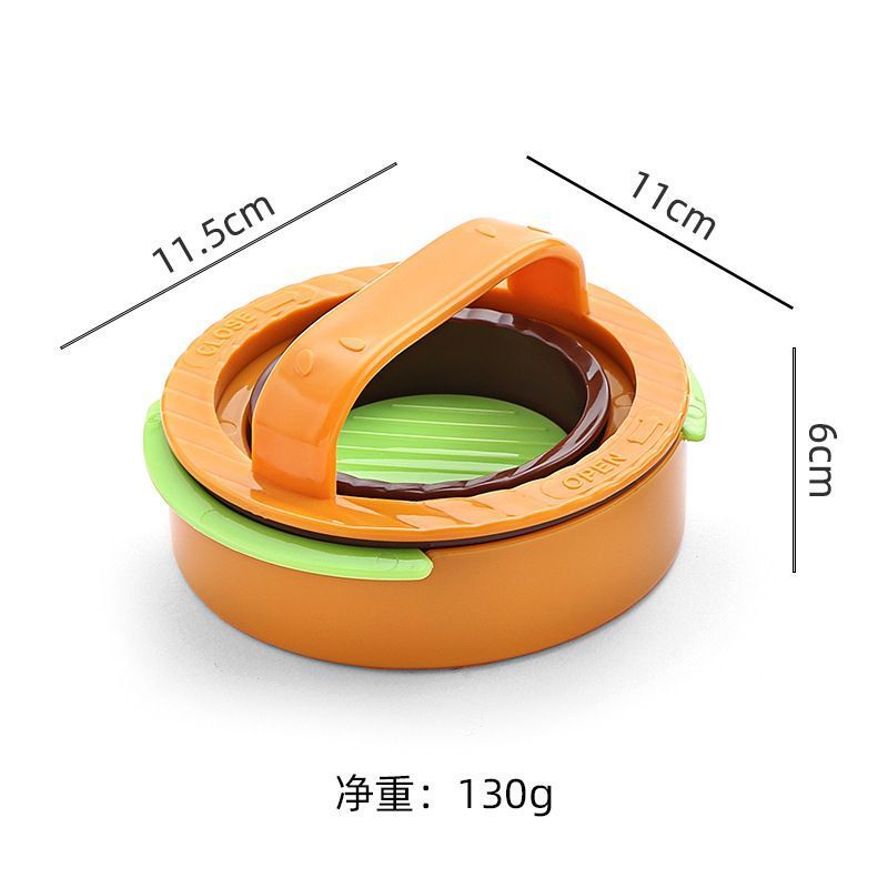 4Pcs Round Hamburger Patty Press Maker Tool Set black