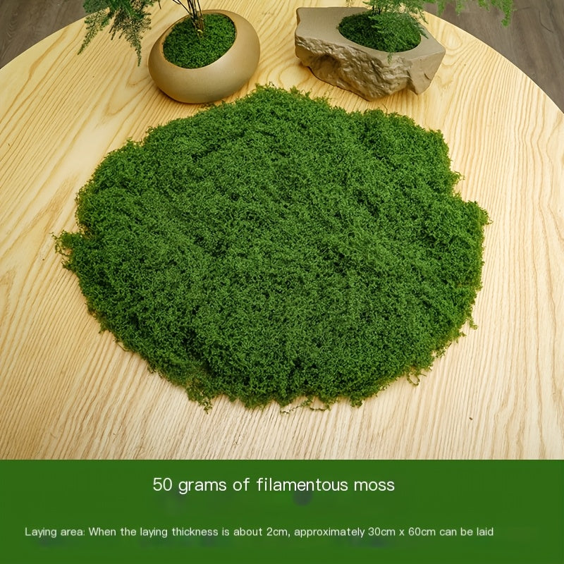 diy artificial moss lawn-Light Green Filamentous Moss 20g