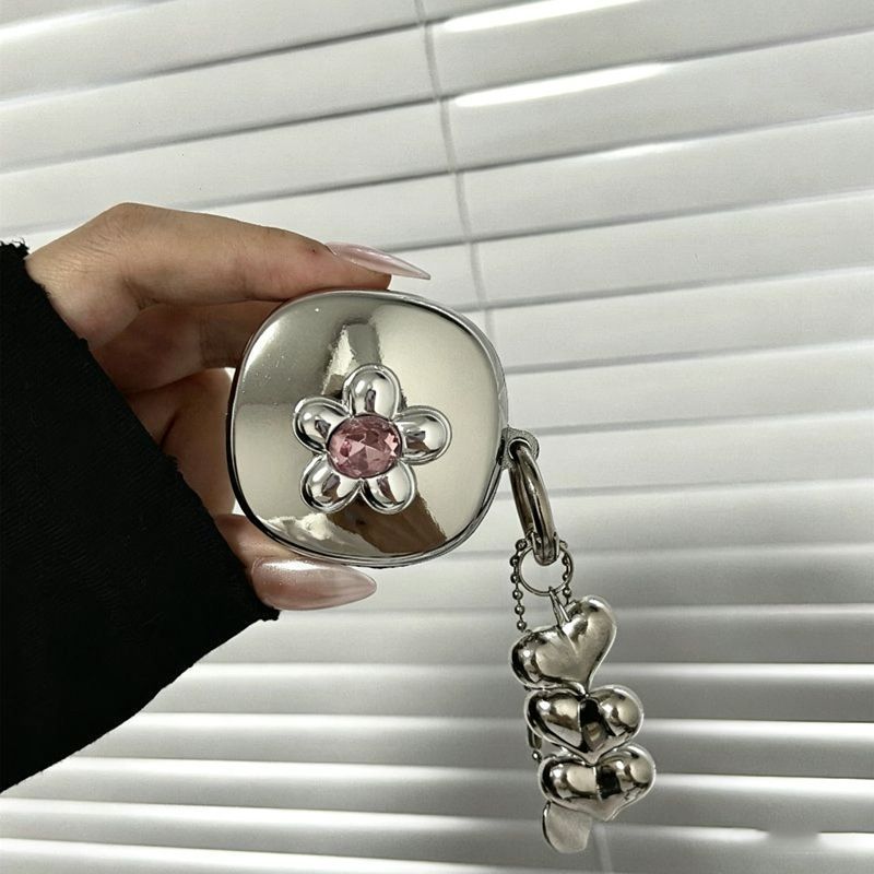Black Framed Heart Plated Case + 3 Heart Pendants AirPods Pro