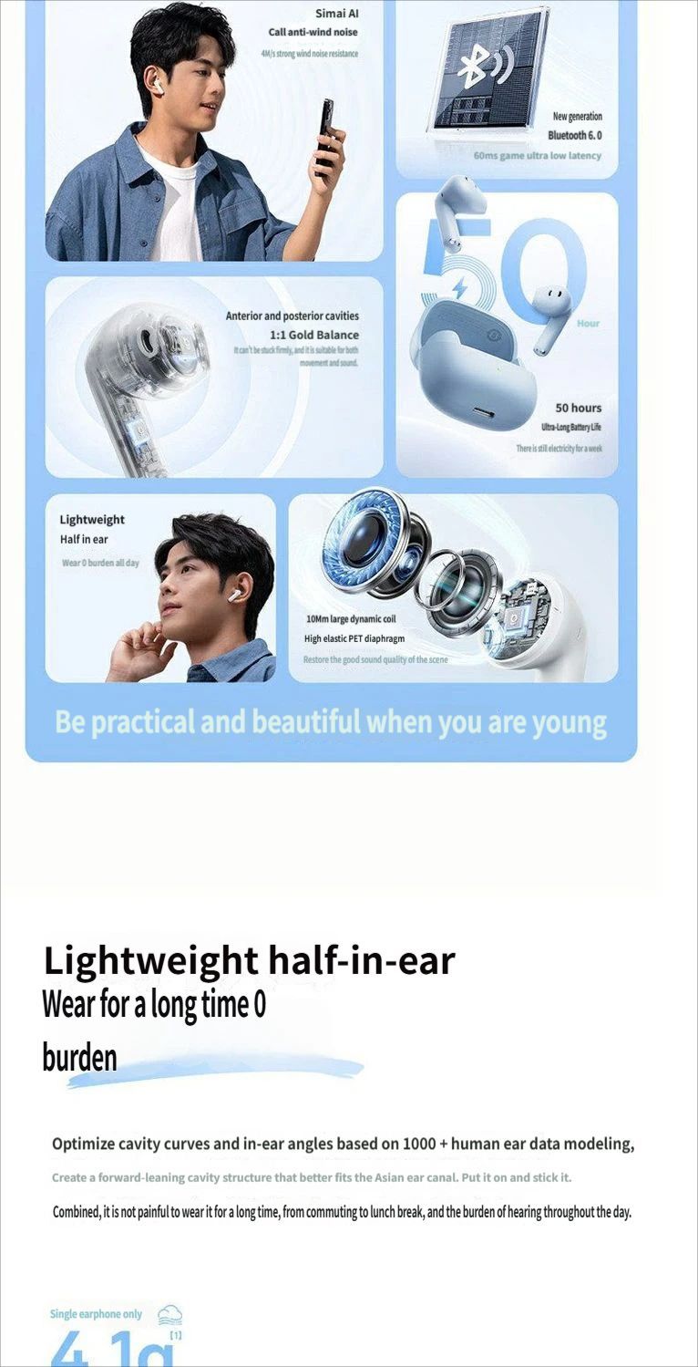 BS1 Bluetooth headset-Blue