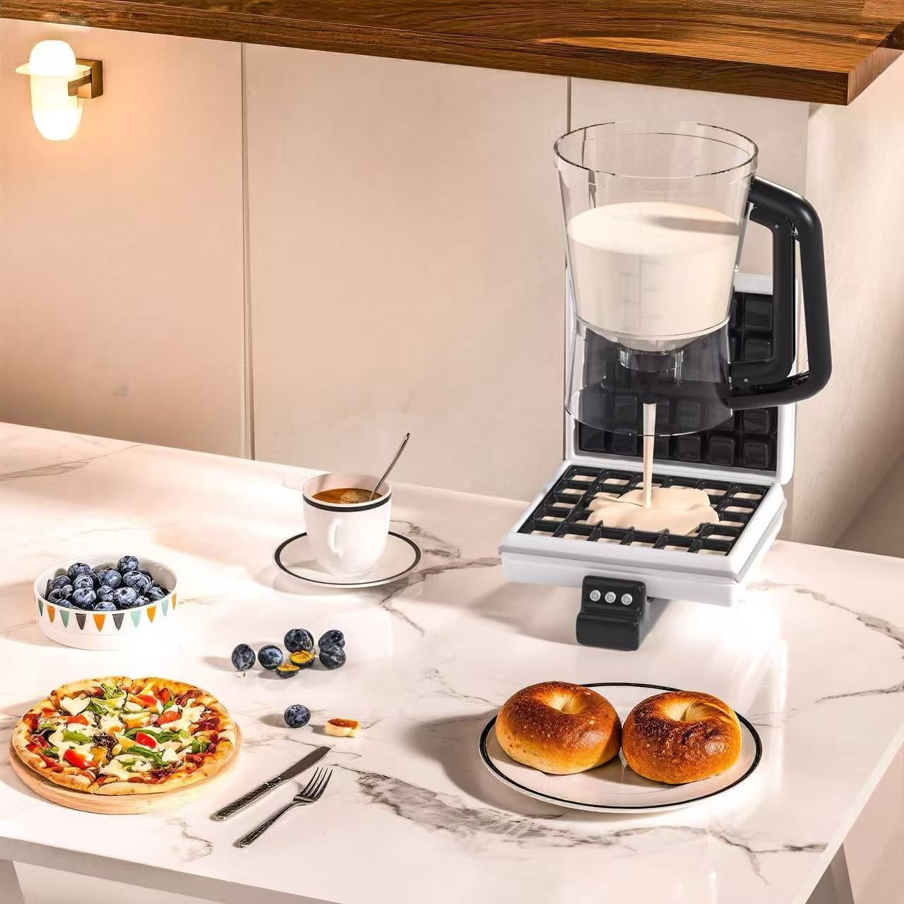 Cake Batter Dispenser Measuring Cup Baking Tool - black
