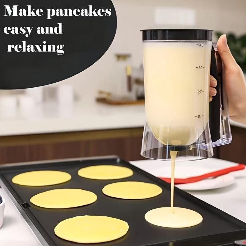 Cake Batter Dispenser Measuring Cup Baking Tool - black