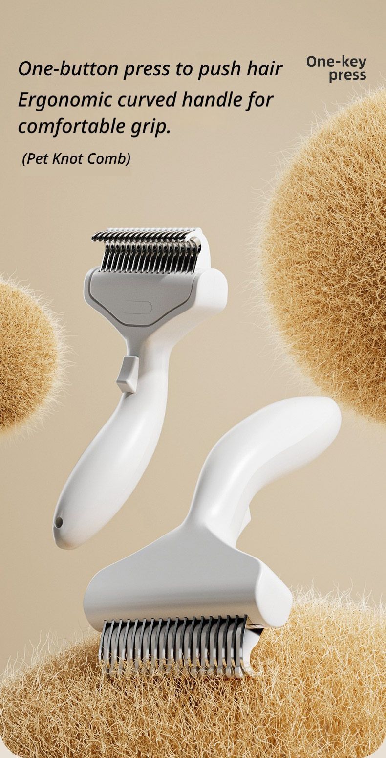 Cat hair comb-White