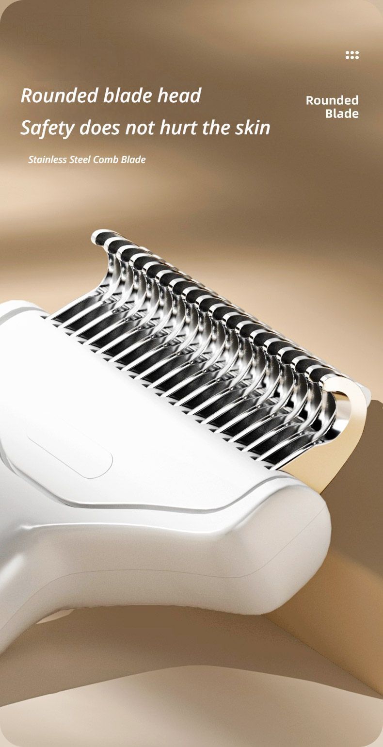 Cat hair comb-White