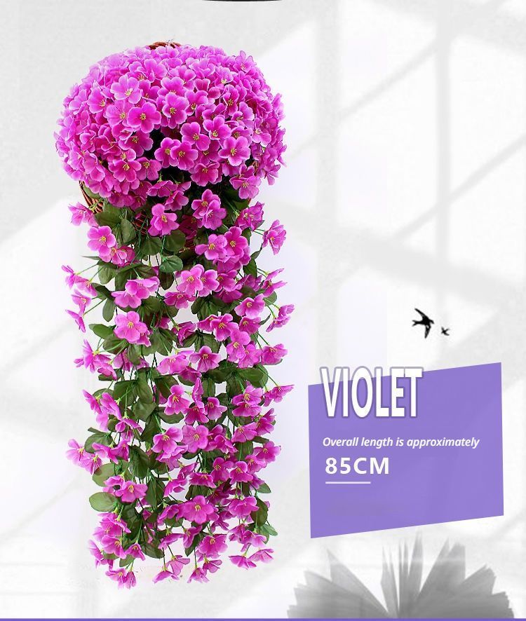 ArtificialFive-PetaledRed-PurpleFlowers