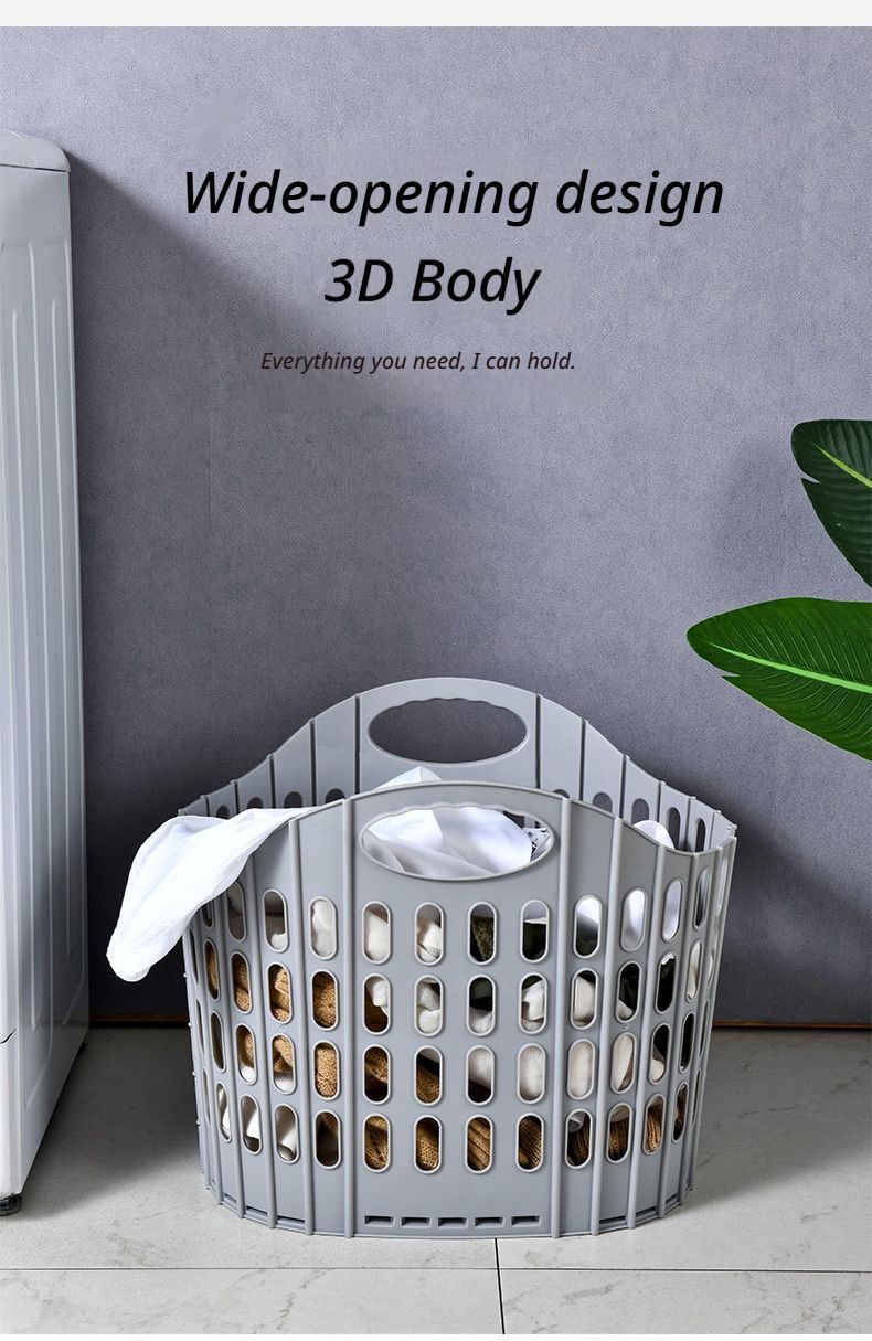 Fold the dirty clothes basket-large white