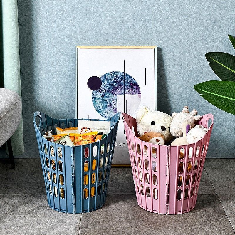 Fold the dirty clothes basket-small pink