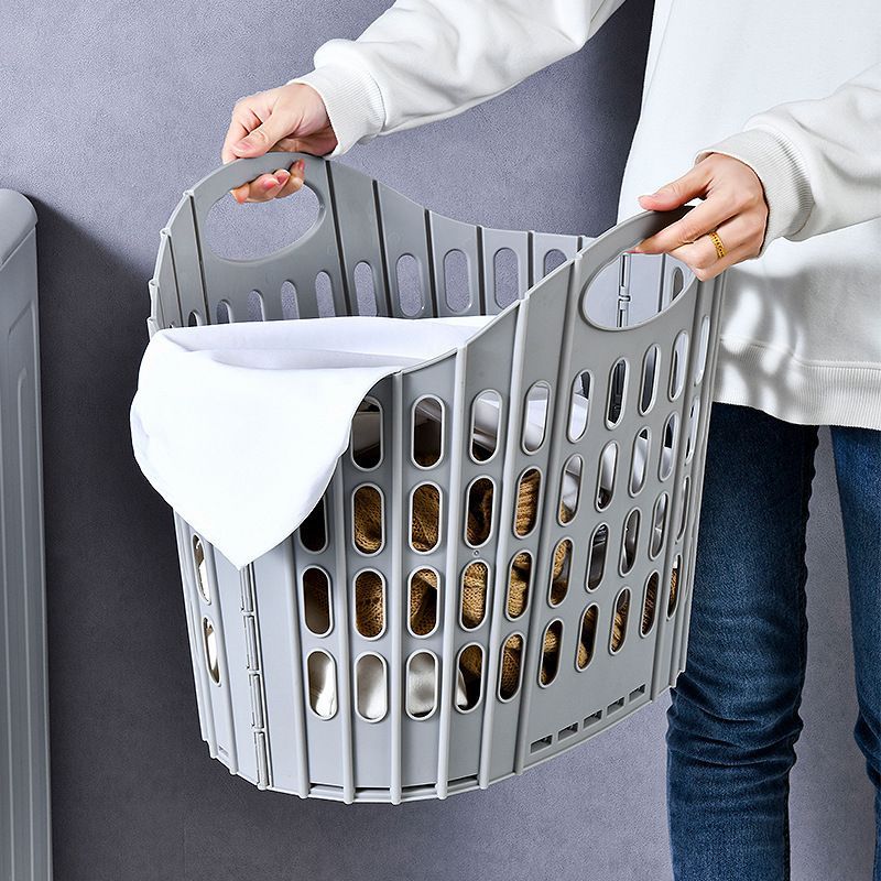 Fold the dirty clothes basket-small white