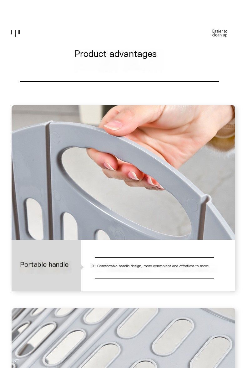 Fold the dirty clothes basket-small white